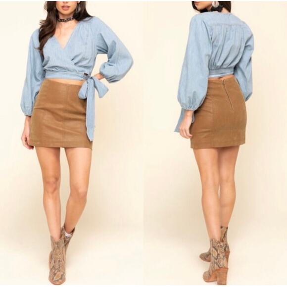 Free People Mini Skirt‎ - Picture 1 of 9